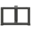 sofabordsben T-formet 2 stk. antracit 50x25x(30-31) cm stål