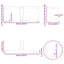sofabordsben T-formet 2 stk. hvid 60x25x(30-31) cm stål