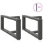 sofabordsben T-formet 2 stk. antracit 60x25x(30-31) cm stål