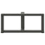 sofabordsben T-formet 2 stk. antracit 60x25x(30-31) cm stål