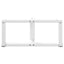 sofabordsben T-formet 2 stk. hvid 70x25x(30-31) cm stål