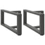 sofabordsben T-formet 2 stk. antracit 70x25x(30-31) cm stål