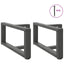 sofabordsben T-formet 2 stk. antracit 70x25x(30-31) cm stål