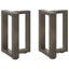 sofabordsben T-formet 2 stk. sort 28x25x(42-43) cm stål