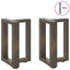 sofabordsben T-formet 2 stk. sort 28x25x(42-43) cm stål