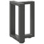 sofabordsben T-formet 2 stk. antracit 38x25x(42-43) cm stål