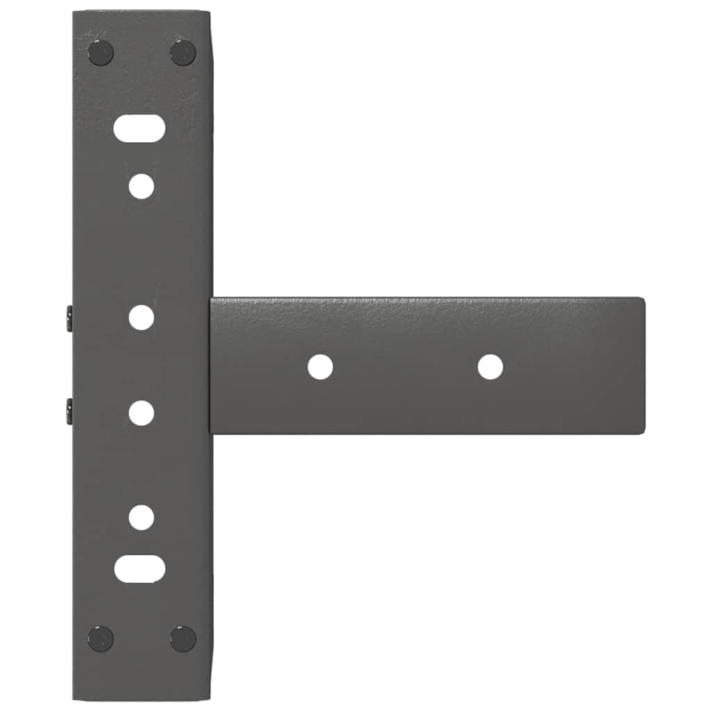 sofabordsben T-formet 2 stk. antracit 38x25x(42-43) cm stål