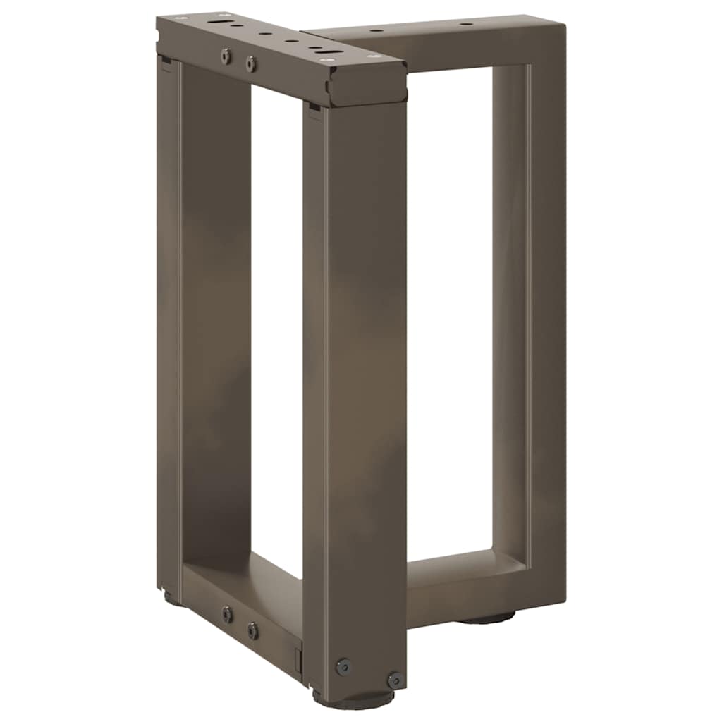 sofabordsben T-formet 2 stk. sort 38x25x(42-43) cm stål