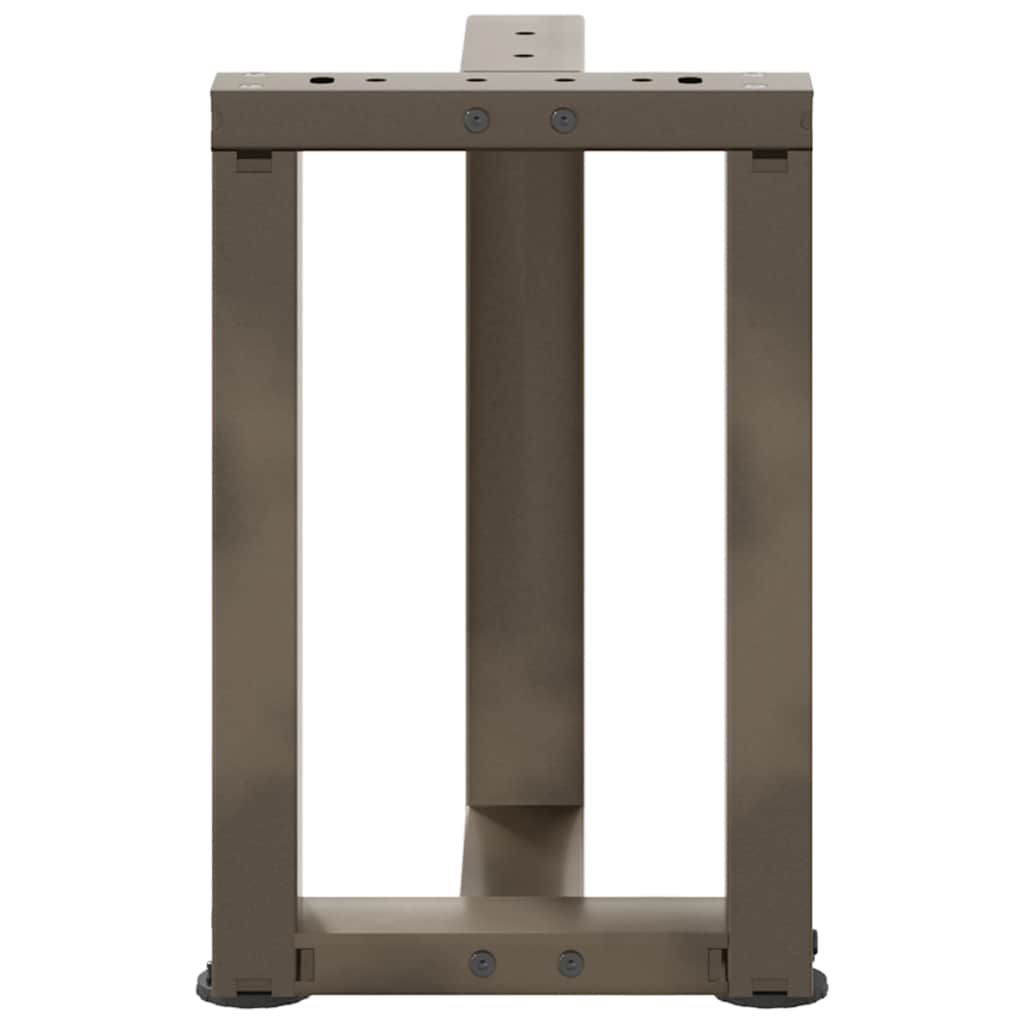 sofabordsben T-formet 2 stk. sort 38x25x(42-43) cm stål