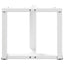 sofabordsben T-formet 2 stk. hvid 50x25x(42-43) cm stål