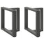 sofabordsben T-formet 2 stk. antracit 50x25x(42-43) cm stål