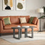 sofabordsben T-formet 2 stk. antracit 50x25x(42-43) cm stål