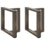 sofabordsben T-formet 2 stk. sort 50x25x(42-43) cm stål