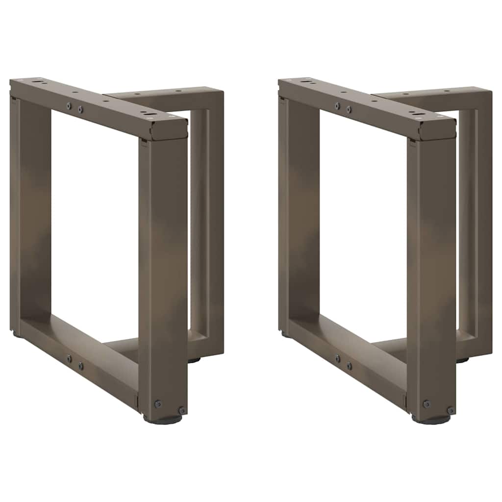 sofabordsben T-formet 2 stk. sort 50x25x(42-43) cm stål