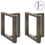 sofabordsben T-formet 2 stk. sort 50x25x(42-43) cm stål