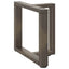 sofabordsben T-formet 2 stk. sort 50x25x(42-43) cm stål