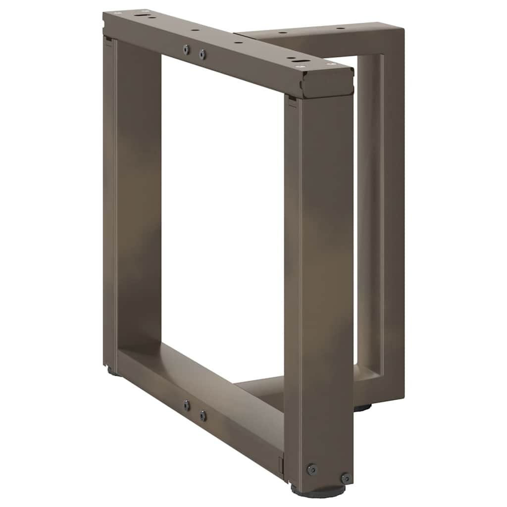 sofabordsben T-formet 2 stk. sort 50x25x(42-43) cm stål