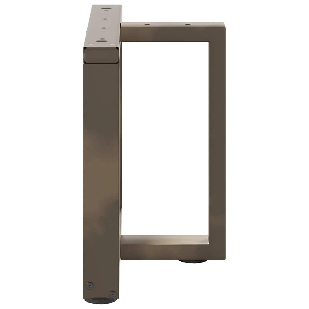 sofabordsben T-formet 2 stk. sort 50x25x(42-43) cm stål