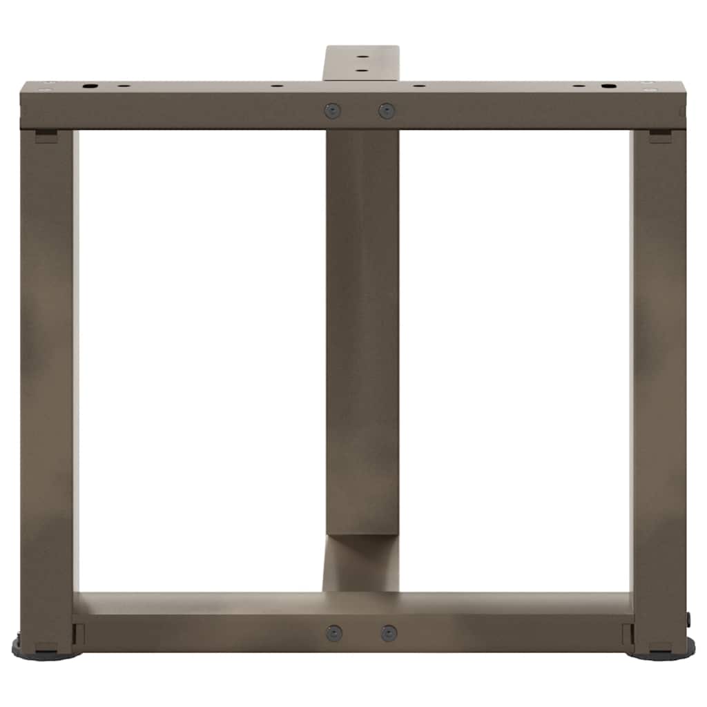 sofabordsben T-formet 2 stk. sort 50x25x(42-43) cm stål