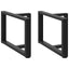 sofabordsben T-formet 2 stk. sort 60x25x(42-43) cm stål