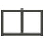 sofabordsben T-formet 2 stk. antracit 60x25x(42-43) cm stål