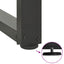 sofabordsben T-formet 2 stk. antracit 60x25x(42-43) cm stål