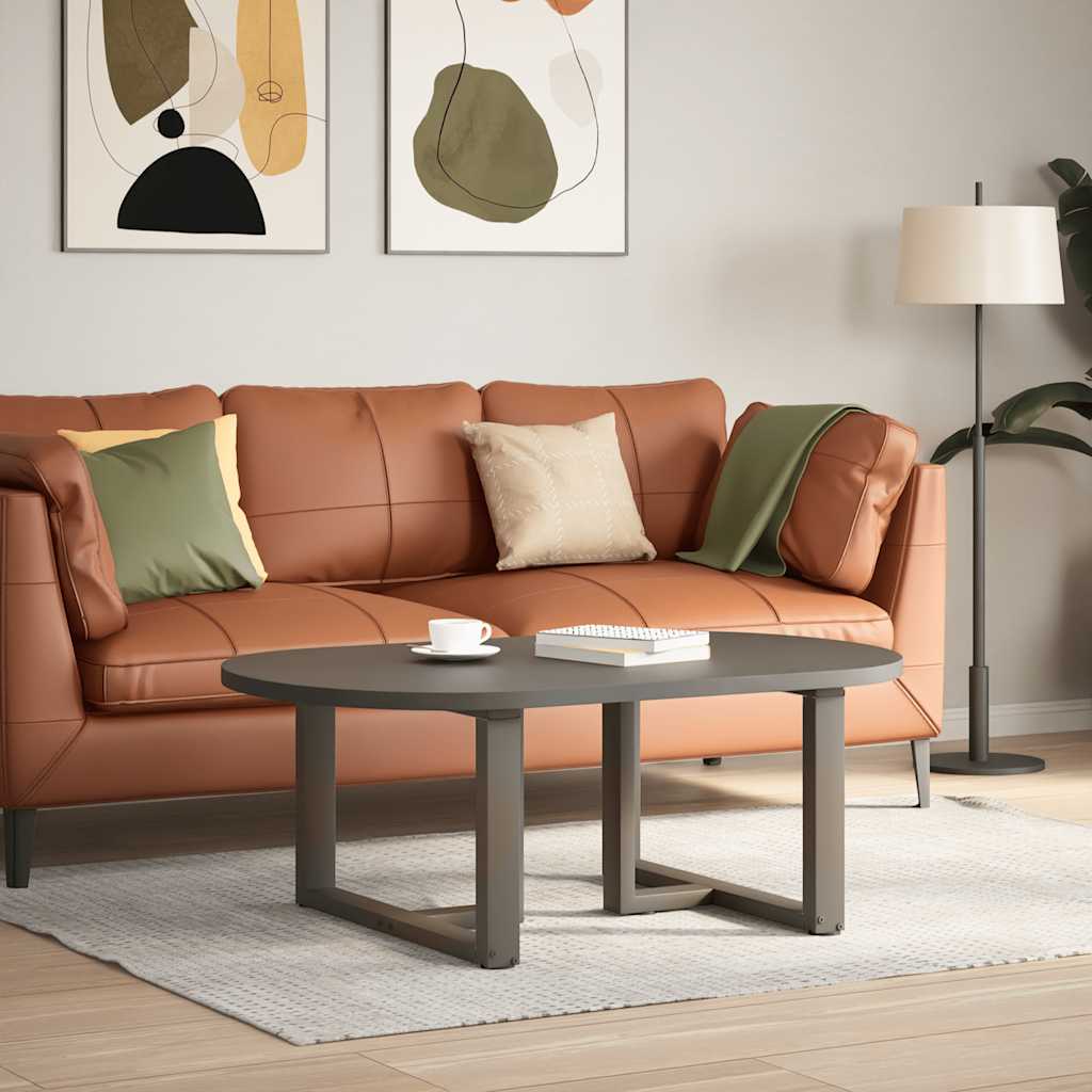 sofabordsben T-formet 2 stk. sort 60x25x(42-43) cm stål