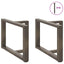 sofabordsben T-formet 2 stk. sort 60x25x(42-43) cm stål