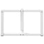 sofabordsben T-formet 2 stk. hvid 70x25x(42-43) cm stål
