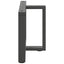sofabordsben T-formet 2 stk. antracit 70x25x(42-43) cm stål