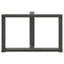 sofabordsben T-formet 2 stk. antracit 70x25x(42-43) cm stål