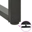 sofabordsben T-formet 2 stk. antracit 70x25x(42-43) cm stål