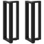 konsolbordben T-formet 2 stk. sort 25x28x(72-73) cm stål