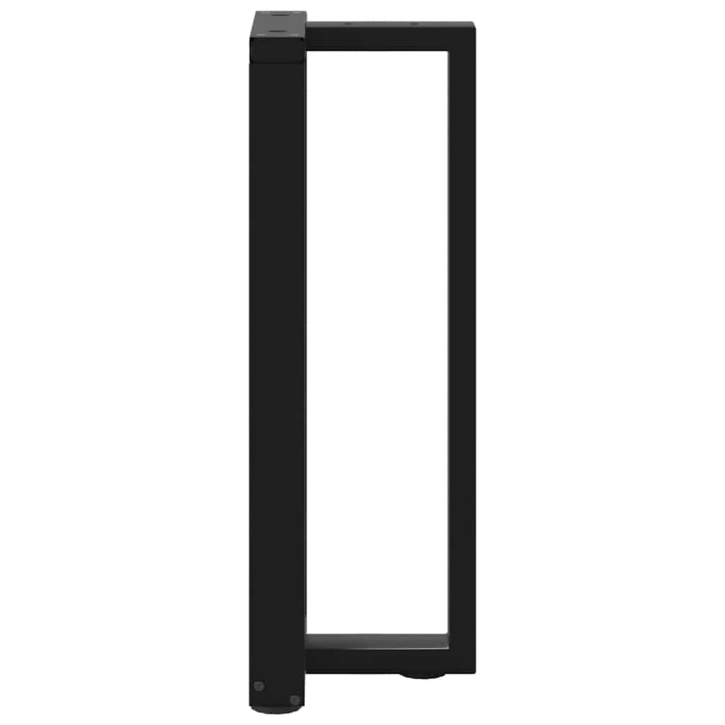 konsolbordben T-formet 2 stk. sort 25x28x(72-73) cm stål