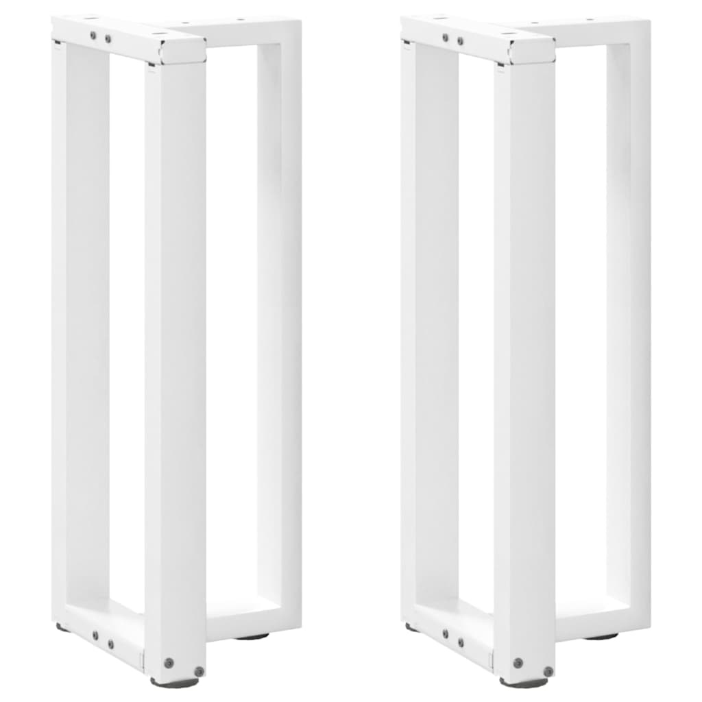 konsolbordben T-formet 2 stk. hvid 25x28x(72-73) cm stål billede