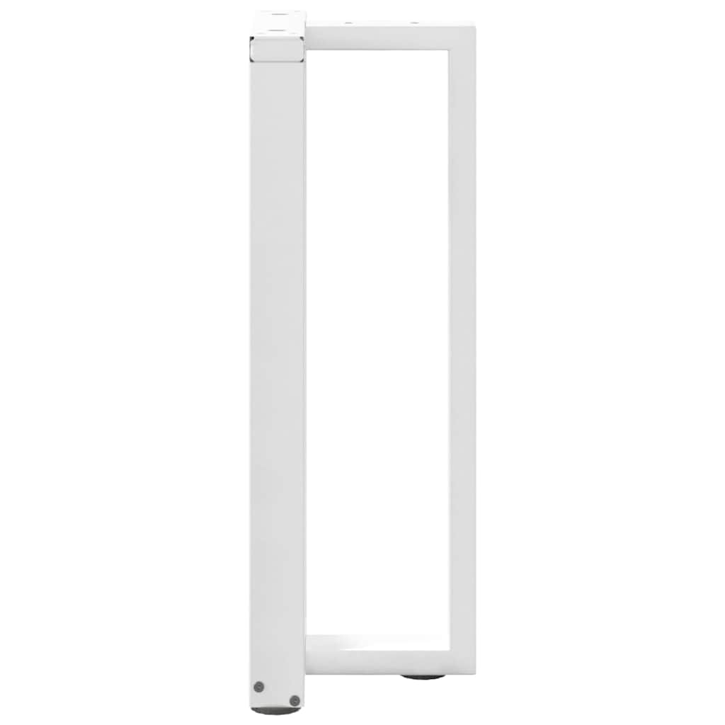 konsolbordben T-formet 2 stk. hvid 25x28x(72-73) cm stål