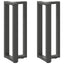 konsolbordben T-formet 2 stk. antracit 25x28x(72-73) cm stål