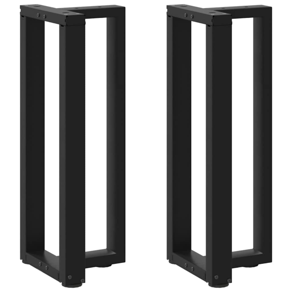 konsolbordben T-formet 2 stk. sort 38x25x(72-73) cm stål billede