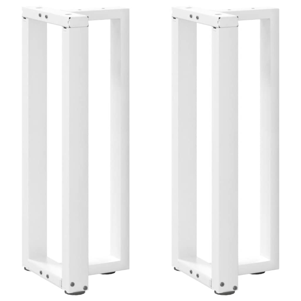 konsolbordben T-formet 2 stk. hvid 38x25x(72-73) cm stål billede
