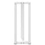 konsolbordben T-formet 2 stk. hvid 38x25x(72-73) cm stål