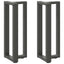 konsolbordben T-formet 2 stk. antracit 38x25x(72-73) cm stål
