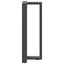 konsolbordben T-formet 2 stk. antracit 38x25x(72-73) cm stål