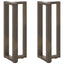 konsolbordben T-formet 2 stk. sort 38x25x(72-73) cm stål