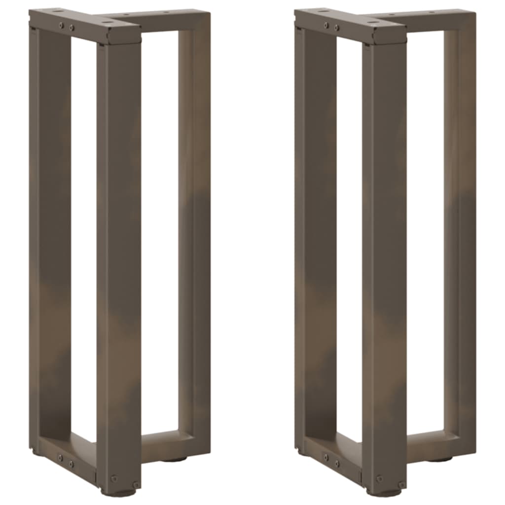 konsolbordben T-formet 2 stk. sort 38x25x(72-73) cm stål