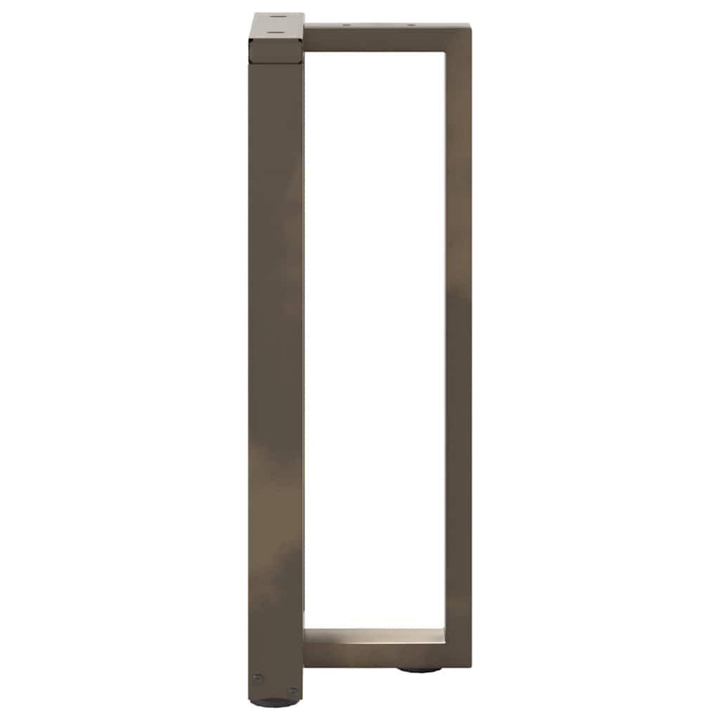 konsolbordben T-formet 2 stk. sort 38x25x(72-73) cm stål