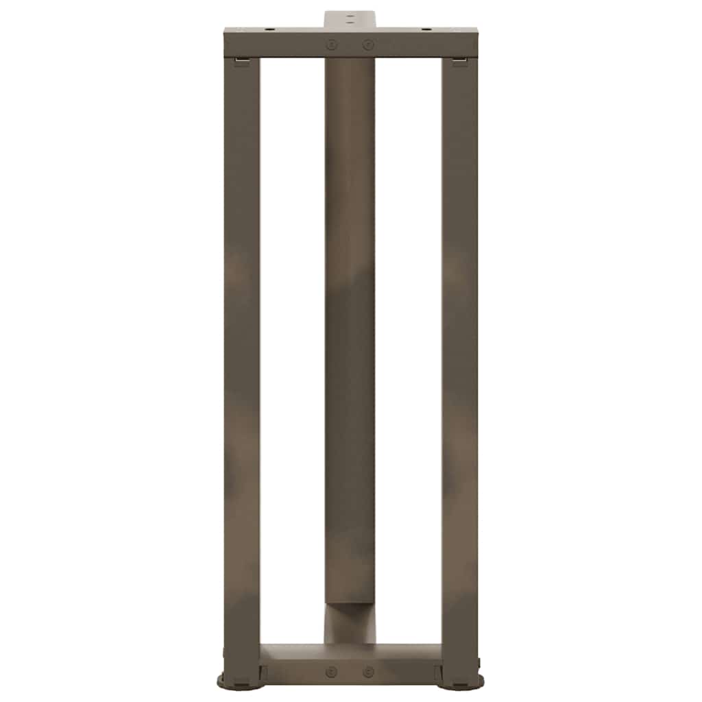 konsolbordben T-formet 2 stk. sort 38x25x(72-73) cm stål