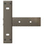 konsolbordben T-formet 2 stk. sort 38x25x(72-73) cm stål