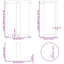 spisebordsben T-formet 2 stk. sort 50x35x(72-73) cm stål