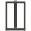 spisebordsben T-formet 2 stk. antracit 50x35x(72-73) cm stål