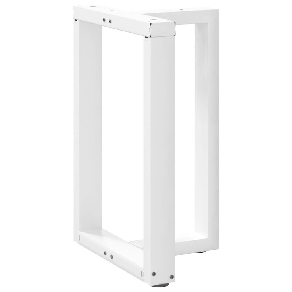 spisebordsben T-formet 2 stk. hvid 60x35x(72-73) cm stål